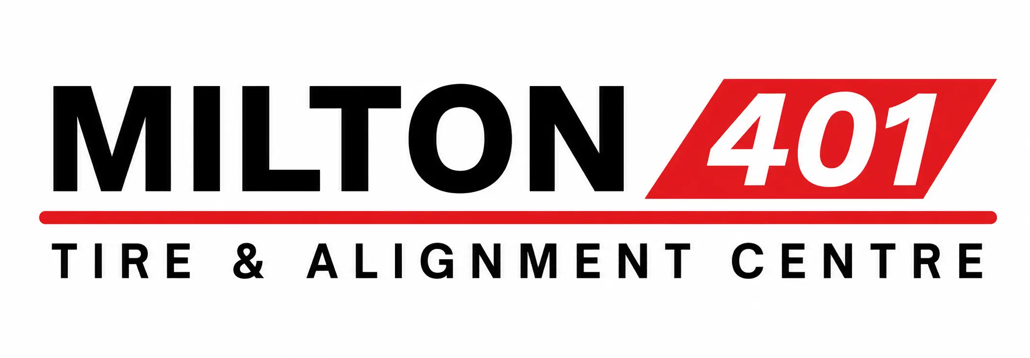 Milton 401 TIre & Alignment Black & Red Logo